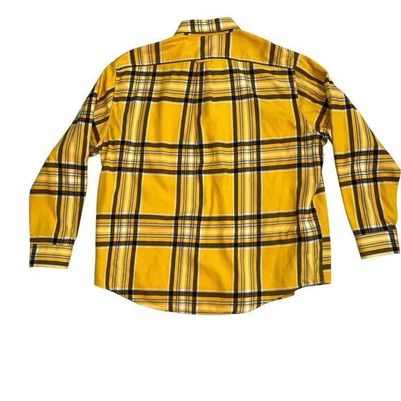 Lands’ End Men’s Yellow Plaid Flagship Flannel Shirt Size XXL NEW w/o Tags - Picture 2 of 10